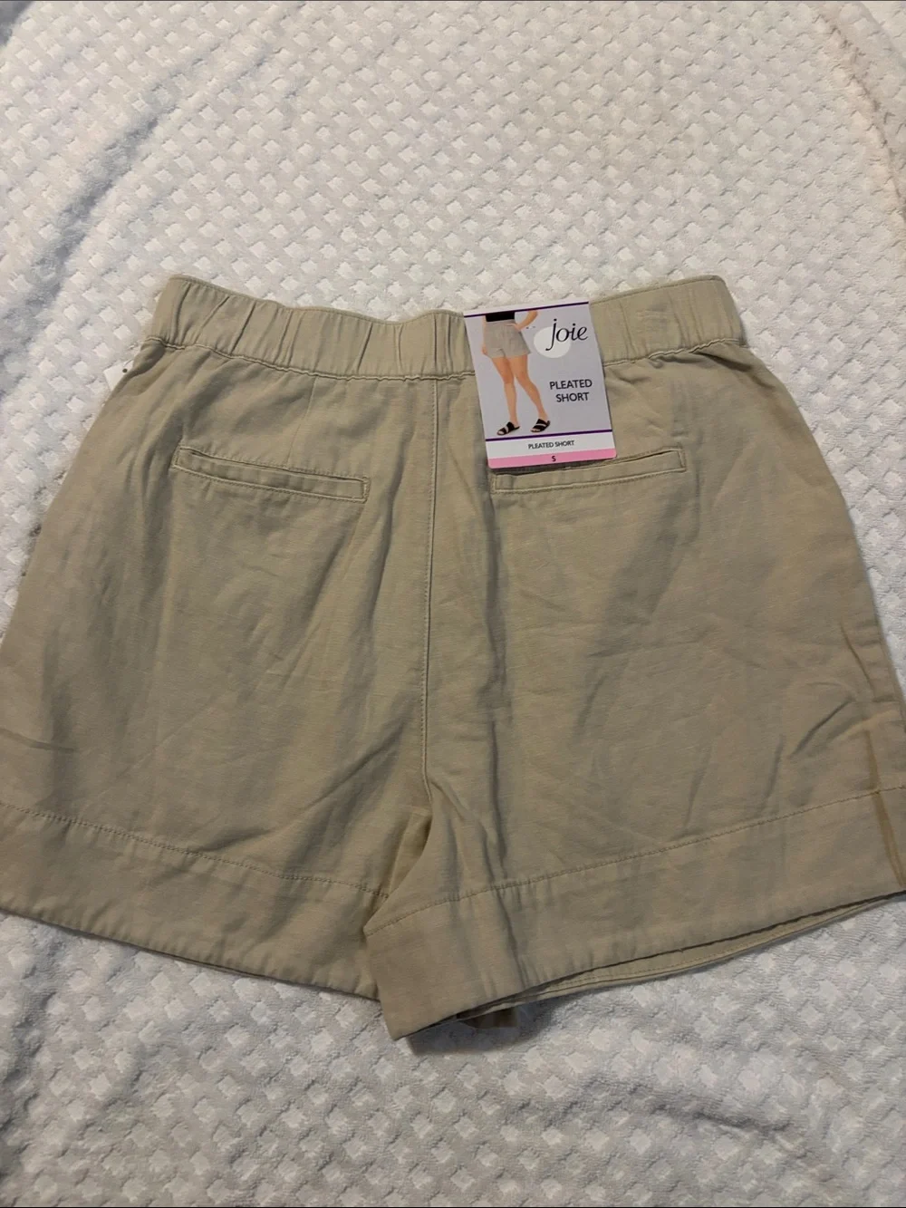 Joie Khaki High-Waist Pleated Women's Shorts‎